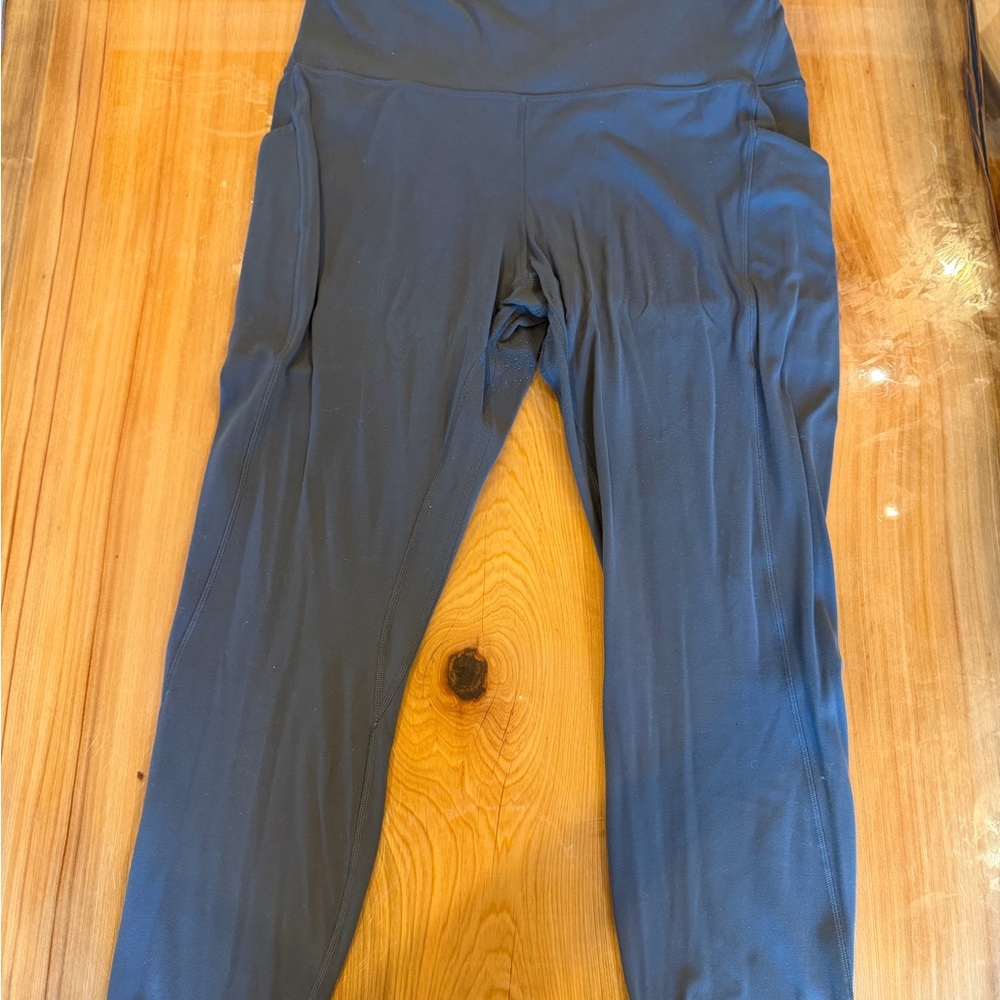 Navy Blue High-Waisted Leggings